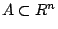 $ A\subset R^n$
