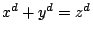 $ x^d+y^d=z^d$