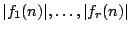 $ \vert f_1(n)\vert,\ldots, \vert f_r(n)\vert$