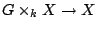$ G\times_k X \rightarrow X$