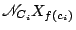 $ \mathscr{N}_{C_i} X_{f(c_i)}$
