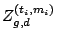 $ Z_{g,d}^{(t_i,m_i)}$