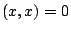 $ (x,x)=0$