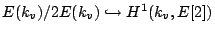 $ E(k_v)/2E(k_v) \hookrightarrow H^1(k_v,E[2])$