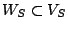 $ W_S \subset V_S$