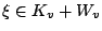 $ \xi \in K_v+W_v$