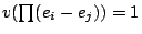 $ v(\prod(e_i-e_j))=1$