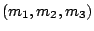$ (m_1,m_2,m_3)$