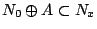 $ N_0 \oplus A \subset N_x$