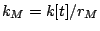 $ k_M=k[t]/r_M$