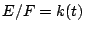 $ E/F=k(t)$
