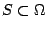 $ S \subset \Omega$