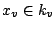 $ x_v \in k_v$