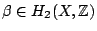 $ \beta \in H_2(X,\mathbb{Z})$