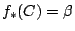 $ f_*(C)=\beta$