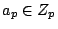 $a_p\in{\mathbb Z}_p$