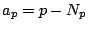 $a_p=p-N_p$