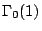 $\Gamma_0(1)$