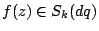 $f(z)\in S_k( dq)$