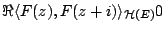 $\Re\langle F(z), F(z+i)\rangle_{\mathcal H(E)}\geqslant 0$