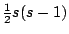 $\frac12 s(s-1)$