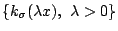 $\{k_\sigma(\lambda x),\ \lambda>0\}$