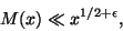 \begin{displaymath}
M (x) \ll x^{1/2 + \epsilon},
\end{displaymath}