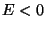 $E<0$