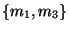 $\{m_1,m_3\}$
