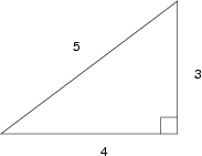 El triángulo con lados 3, 4, y 5.