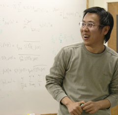 Ce Bian presenting his results at AIM.