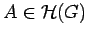$ A \in {\mathcal H}(G)$
