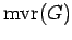 $ {\rm mvr}(G)$