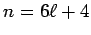 $ n=6\ell+4$