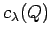 $ c_{\lambda}(Q)$