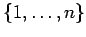 $ \{1,\dots,n\}$