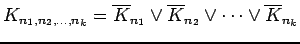 $ K_{n_1, n_2, \ldots, n_k}= {\overline K}_{n_1} \vee \overline K_{n_2}\vee \cdots \vee {\overline K}_{n_k}$