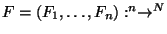 $F=(F_1,\dots,F_n):\T^n\to\R^N$