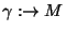 $\gamma:\R\to M$