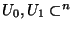$U_0,U_1\subset\R^n$