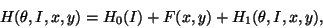 \begin{displaymath}
H(\theta,I,x,y)=H_0(I)+F(x,y)+\eps H_1(\theta,I,x,y),
\end{displaymath}