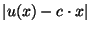 $\vert u(x)-c\cdot x\vert$