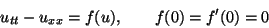 \begin{displaymath}
u_{tt}-u_{xx}=f(u),\qquad f(0)=f'(0)=0
\end{displaymath}