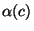 $\alpha(c)$