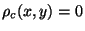 $\rho_c(x,y)=0$