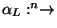 $\alpha_L:\R^n\to\R$
