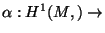 $\alpha:H^1(M,\R)\to\R$