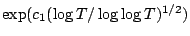 $\exp(c_1(\log T/\log \log T)^{1/2})$