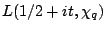 $L(1/2+it, \chi_q)$