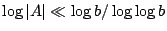 $\log \vert A\vert\ll \log b/\log \log b$